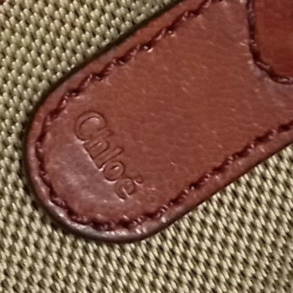 Authentic Chloe Harley Beige Brown Canvas Leather - Picture 8 of 9